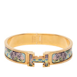 Narrow Enamel Lanternes Ballons et Cocardes Clic H Bracelet PM Blue - Lab Luxury Resale