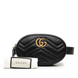 GG Marmont Matelasse Leather Belt Bag Black - Lab Luxury Resale