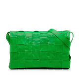 Maxi Intrecciato Cassette Crossbody Bag Green - Lab Luxury Resale