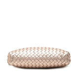 Metallic Nappa Intrecciato Nodini Crossbody Gold - Lab Luxury Resale