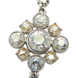 CC Silver Plated Crystal Cluster Pendant Necklace Silver - Lab Luxury Resale