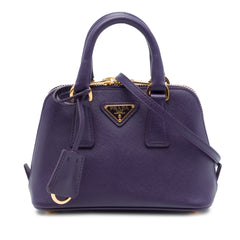 Mini Saffiano Lux Promenade Satchel Purple - Lab Luxury Resale