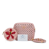 Perforated Saffiano Crossbody Pink - Lab Luxury Resale