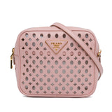 Perforated Saffiano Crossbody Pink - Lab Luxury Resale