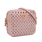 Perforated Saffiano Crossbody Pink - Lab Luxury Resale