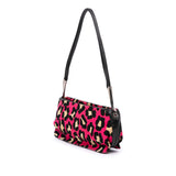 Leopard Print Canvas Shoulder Bag Pink - Lab Luxury Resale
