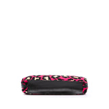 Leopard Print Canvas Shoulder Bag Pink - Lab Luxury Resale