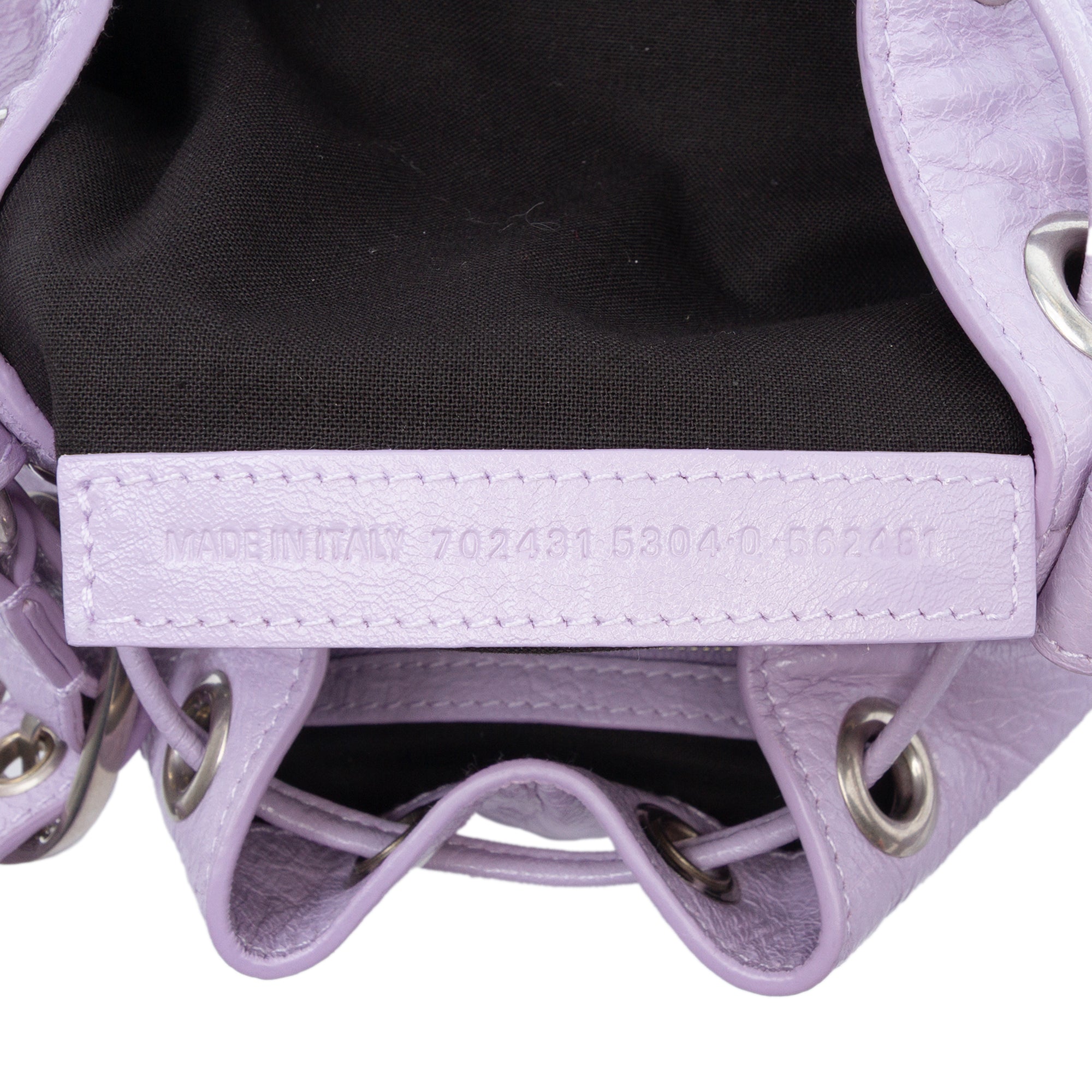 Lambskin Le Cagole Bucket Bag XS Purple - Lab Luxury Resale