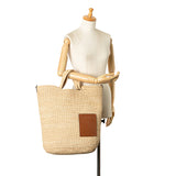 LOEWE Large Raffia Slit Satchel