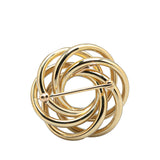 14K Yellow Gold Twist Spiral Knot Brooch Gold - Lab Luxury Resale