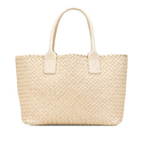Small Lambskin Intreccio Cabat Tote Brown - Lab Luxury Resale
