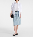 Toteme Organic Cotton Denim Skirt Size 44/14 NWT