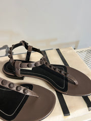 Balenciaga Arena sandals in size 35.5, black leather shoes with sporty design and chunky sole.