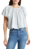 The Great The Dale Flutter sleeve Striped Top Size S