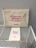 CHANEL Les rendez-vous litteraires rue cambon clutch with notebook and pencil