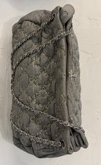 Pre-Owned Chanel Paris Byzance Tweed on Stitch Nylon Bubble Tote Green