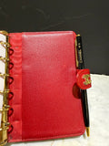Pre-Owned Chanel Vintage Red Leather Agenda - LAB