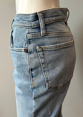 Re/Done 90s high rise ankle crop jeans in size 28, showcasing classic denim style with a high waist and cropped length.