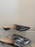 Nicholas Kirkwood Silver Flat Mules Size 38 - LAB