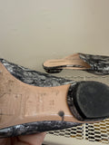 Nicholas Kirkwood Silver Flat Mules Size 38 - LAB