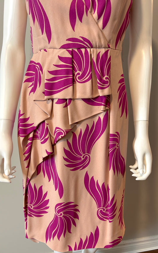 Dries Van Noten size 36/4 women's dress featuring a stylish, patterned fabric and elegant fit, displayed on a hanger.