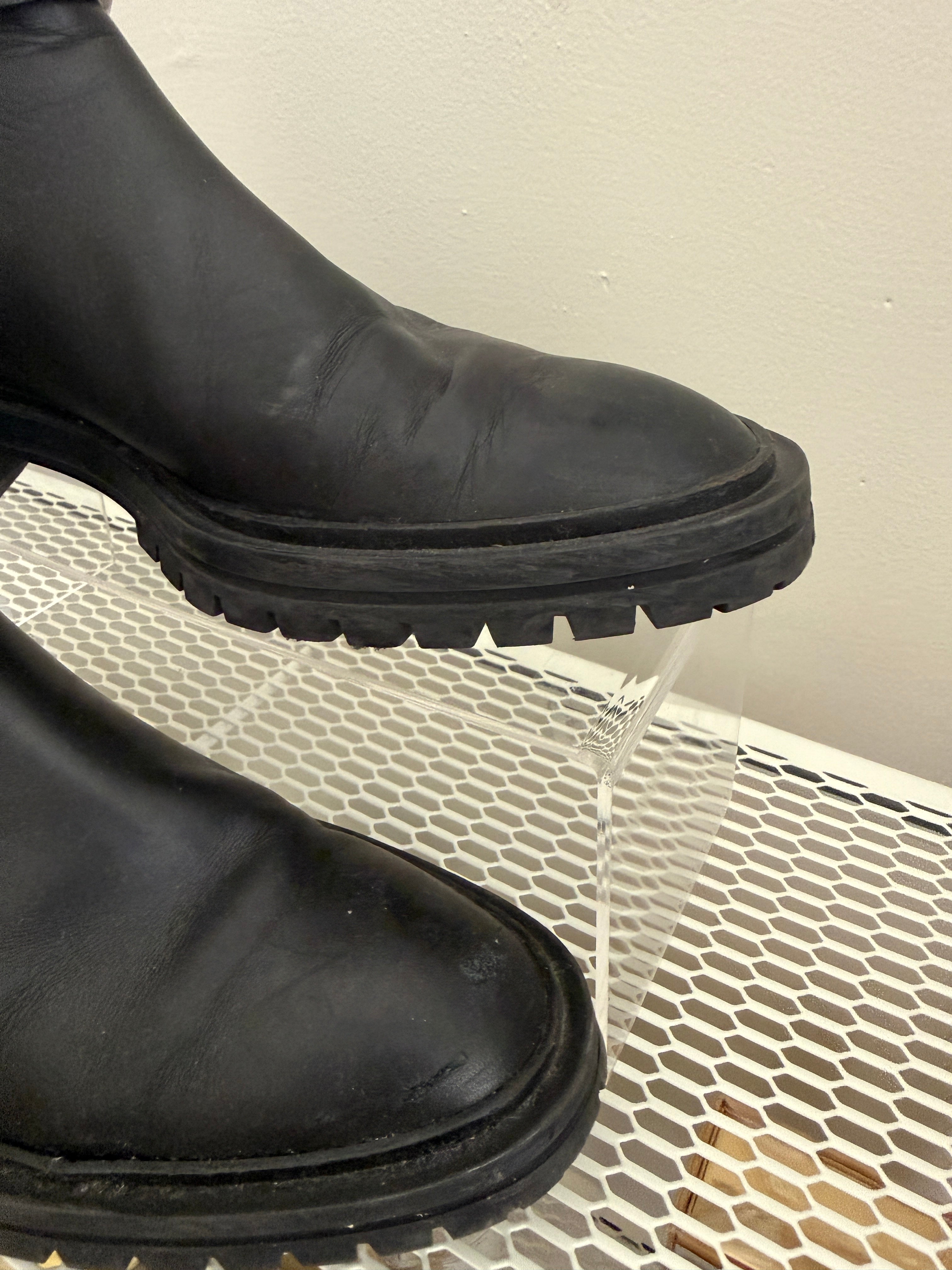 Givenchy Stud Chelsea boots in size 38, black leather ankle boots with metal stud accents, stylish and sleek footwear.
