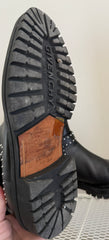 Givenchy Stud Chelsea boots in size 38, featuring black leather with silver stud embellishments and elastic side panels.