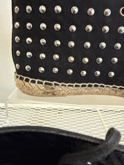 Yves Saint Laurent Espadrille Stud Boot in size 37.5, stylish ankle boots with stud detailing and espadrille-inspired sole.