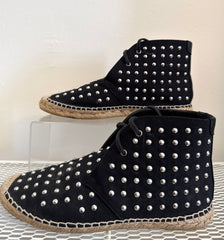 Yves Saint Laurent Espadrille Stud Boot in size 37.5, stylish ankle boots with stud embellishments and espadrille details.