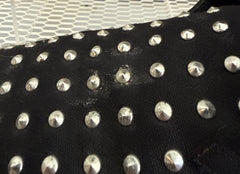 Yves Saint Laurent Espadrille Stud Boot in size 37.5, stylish leather ankle boots with stud details, showcasing a fashionable design.