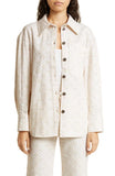 BAUM UND PFERDGARTEN Mahina Organic Cotton Eyelet Shirt Jacket Size 36/4