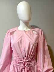 Pink dorothee schumacher dress with cutouts, size 2, stylish women's clothing featuring a sleek design.
