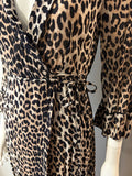 Ganni Leopard Wrap Dress Size 34/2