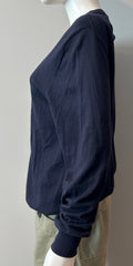 Dries Van Noten Navy Wool Sweater Large