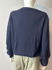 Dries Van Noten Navy Wool Sweater Large