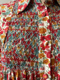 Loretta Caponi Floral Blouse Size Small