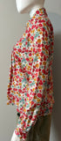 Loretta Caponi Floral Blouse Size Small