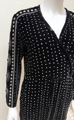 Dodo Bar Or Black Velvet Jumpsuit with Glitter Size 42/8