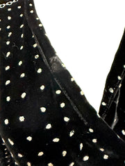 Dodo Bar Or Black Velvet Jumpsuit with Glitter Size 42/8