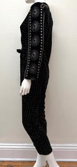 Dodo Bar Or Black Velvet Jumpsuit with Glitter Size 42/8