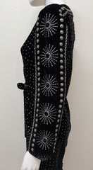 Dodo Bar Or Black Velvet Jumpsuit with Glitter Size 42/8
