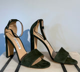 Manolo Blahnik Lauratop Sandals Hunter Green Size 41