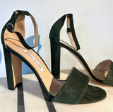 Manolo Blahnik Lauratop Sandals Hunter Green Size 41