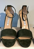 Manolo Blahnik Lauratop Sandals Hunter Green Size 41