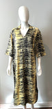 Ganni Yellow and Black Crinkle Dress Size XS - LAB