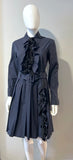 Prada Navy Ruffle Dress Size 38