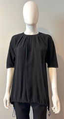 Marni black tunic in size 42/8, stylish clothing item, shown hanging on a hanger with a simple background