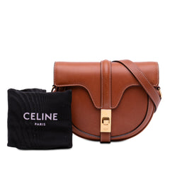 Small Calfskin Besace 16 Crossbody Brown - Lab Luxury Resale