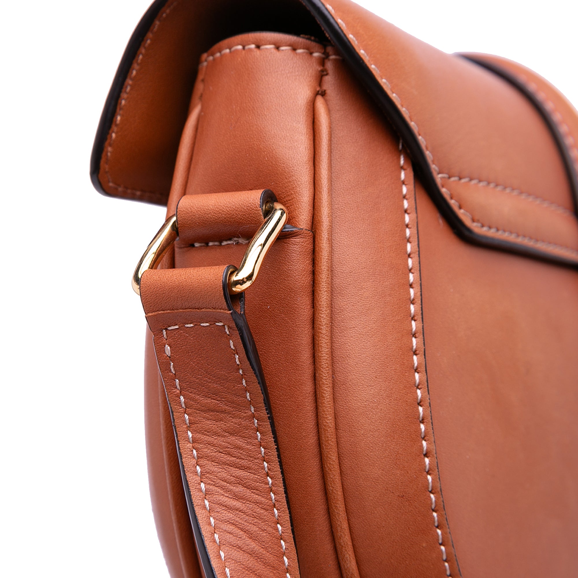 Small Calfskin Besace 16 Crossbody Brown - Lab Luxury Resale