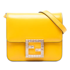 Leather Crystal Fab Crossbody Yellow - Lab Luxury Resale